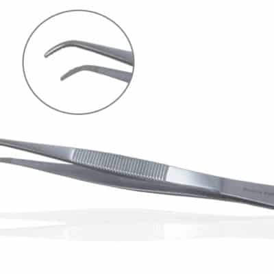 Forceps, Fine Tip, Curved, 6" - AB034