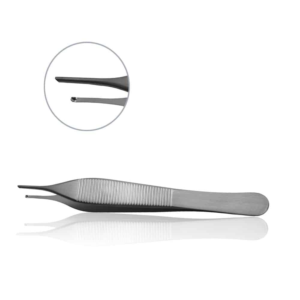 thumbnail image 2 of Surginstruments Adson Tissue Forceps – 1x2 Teeth, 4.75" – 24-Pack – German Grade – Surgical & Veterinary Use 2 of 6
