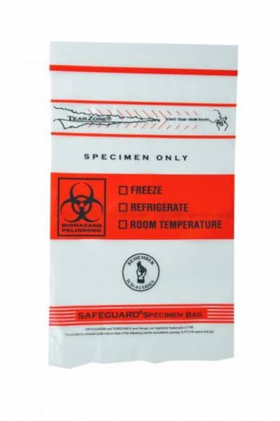 Biohazard Specimen Bags - Small - BE072