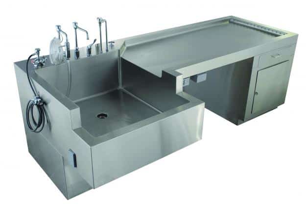 Autopsy Table - Sink Service with Cabinet - CE850