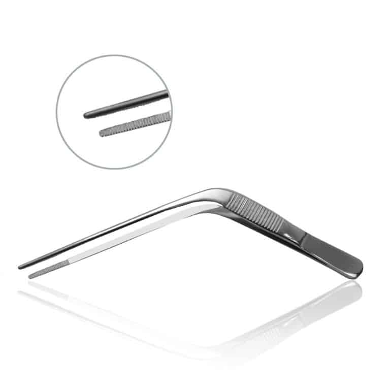 Curved Tip Serrated Forceps