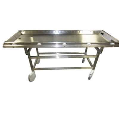 Roller 23" Polyethylene Tray Autopsy Cart - DE300