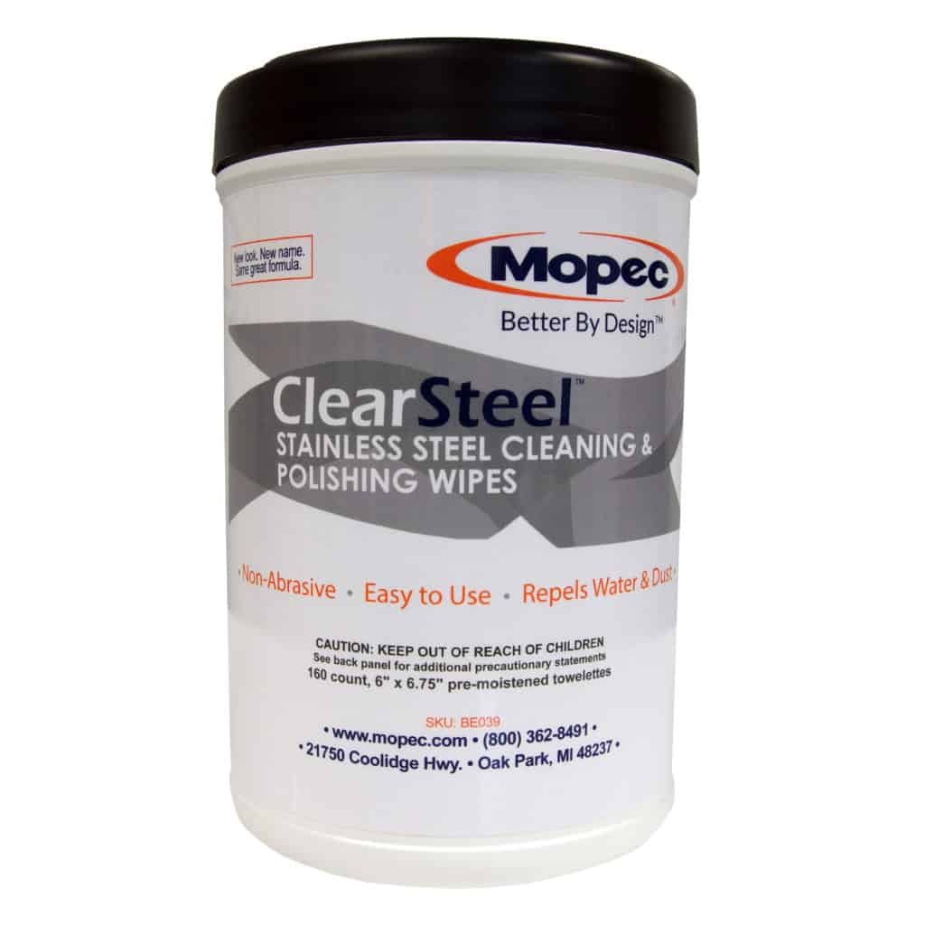 Stainless Steel Cleaning and Polishing Wipes. Multiple surfaces. BE039