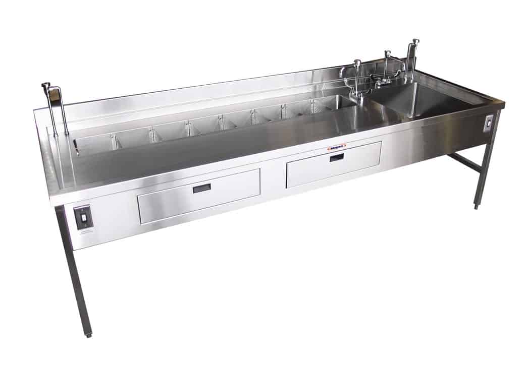 Dissecting Station Organ Rinse Station With Drawers And Large Sink