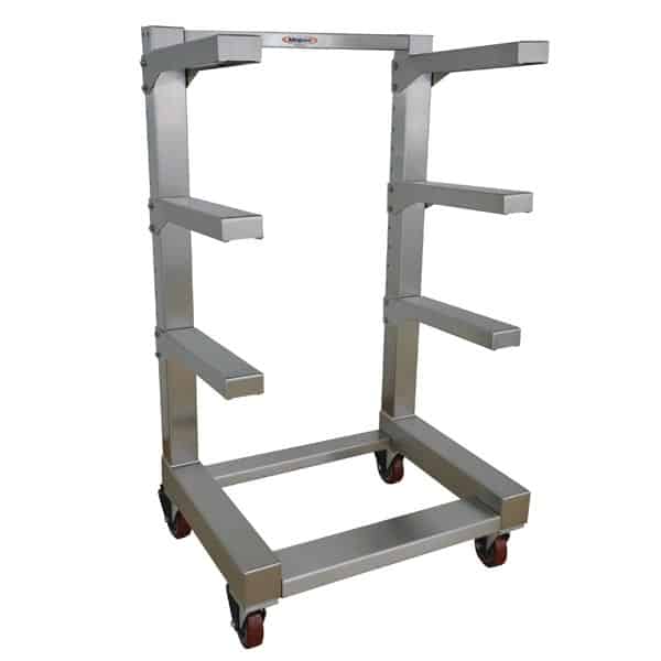 Portable Cantilever Storage Rack 4 Tier, Various Arm Lengths