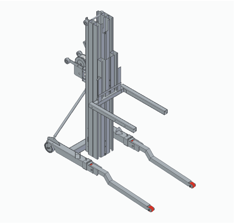 JD715 Hand Crank Lift Low Profile Legs