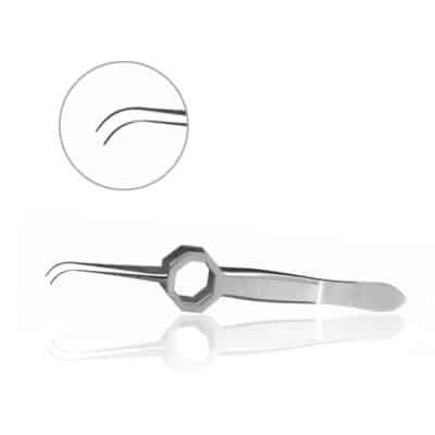 Mico Grooved Tissue Forceps, Curved