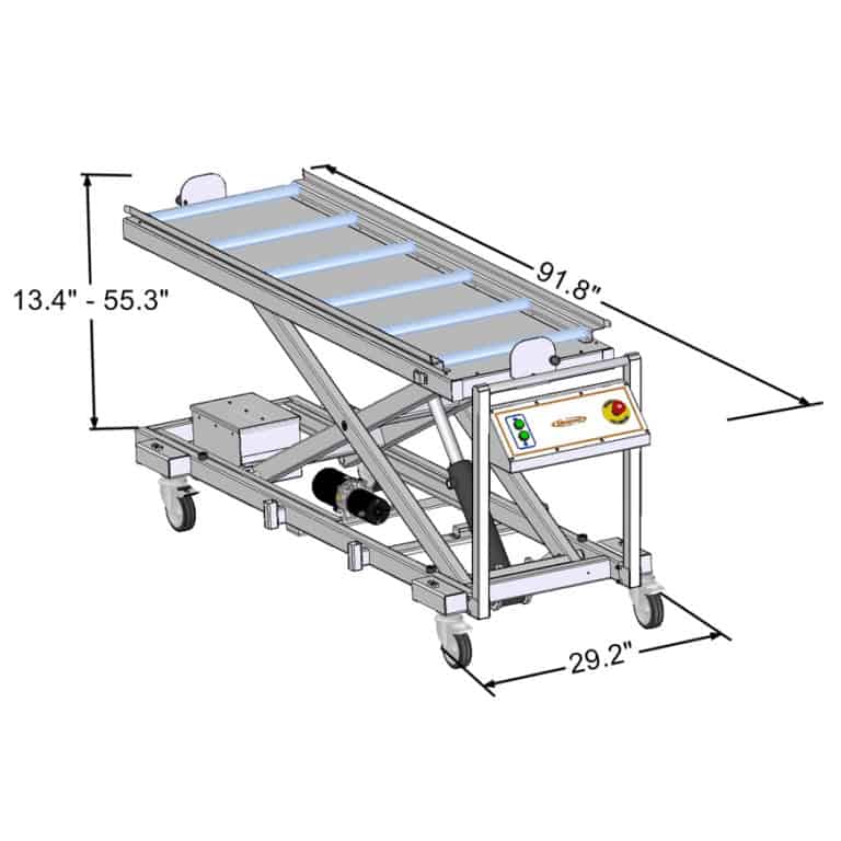 Economy Three Tier Red Wing Solid Roller Lift, Ideal for Funeral Homes - JD300FH