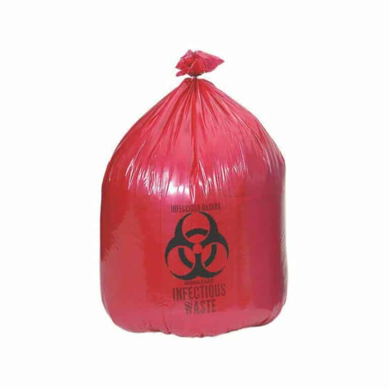 red infectious waste liner