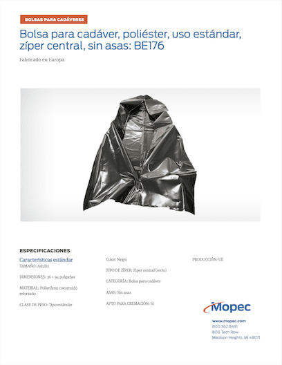 Download Mopec BE176 Spec Sheet