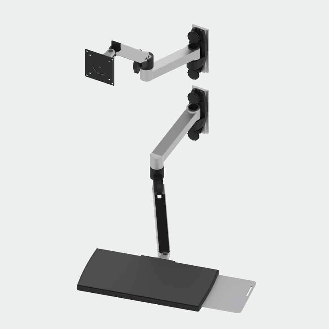 Ensemble Monitor + Keyboard Column Mount | Mopec
