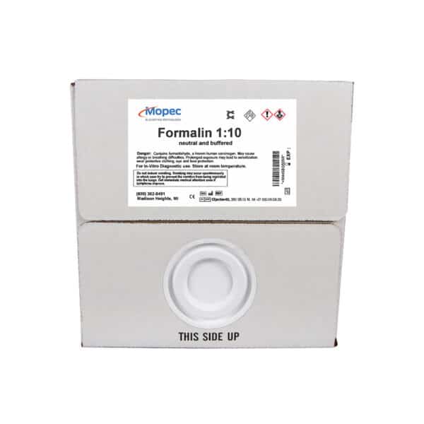 Mopec Prefilled Formalin Cube - 2.5 Gallons