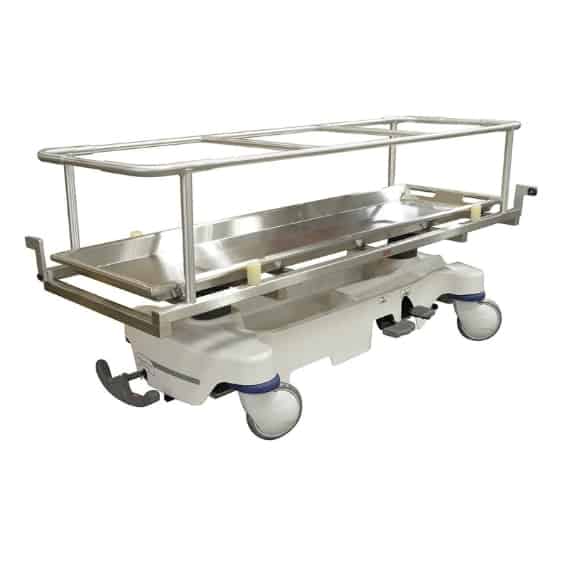 600040-H-mortech-manufacturing-Hydraulic Covered Cadaver Carrier with Rollers