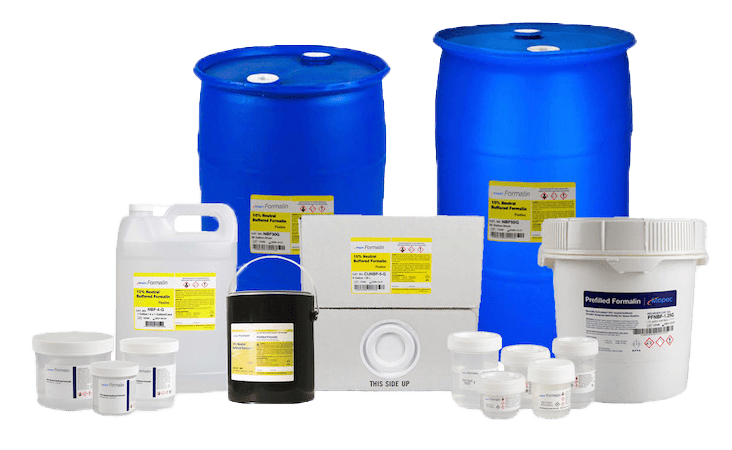 Mopec Prefilled Formalin Containers