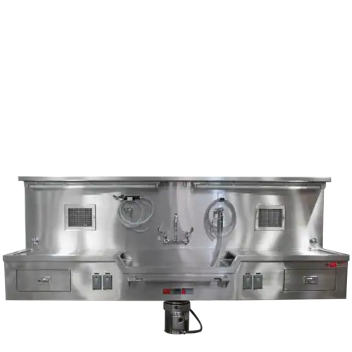 Wall Mount Autopsy Station, Center Sink - (1036-10)