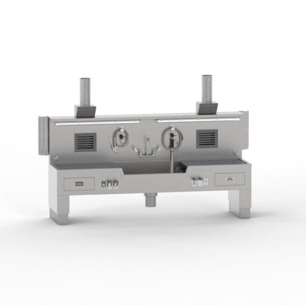 Floor Mounted Autopsy Station, Center Sink (1036-10A)