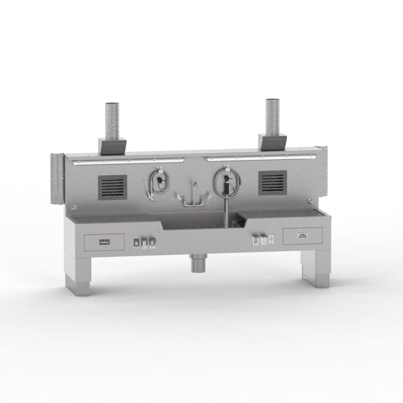 Floor Mounted Autopsy Station, Center Sink (1036-10A)