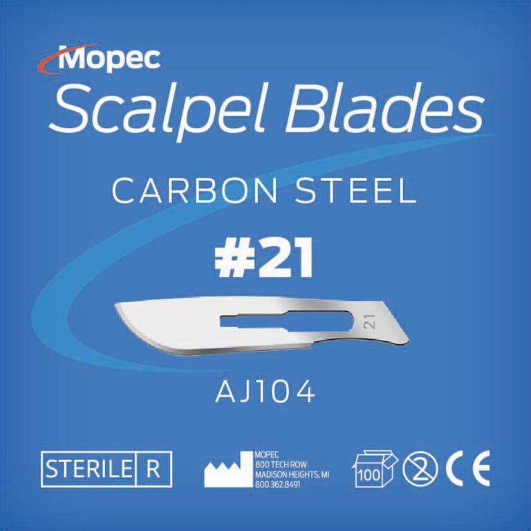 #21 Scalpel Blades, Sterile, 100 Pack - AJ104
