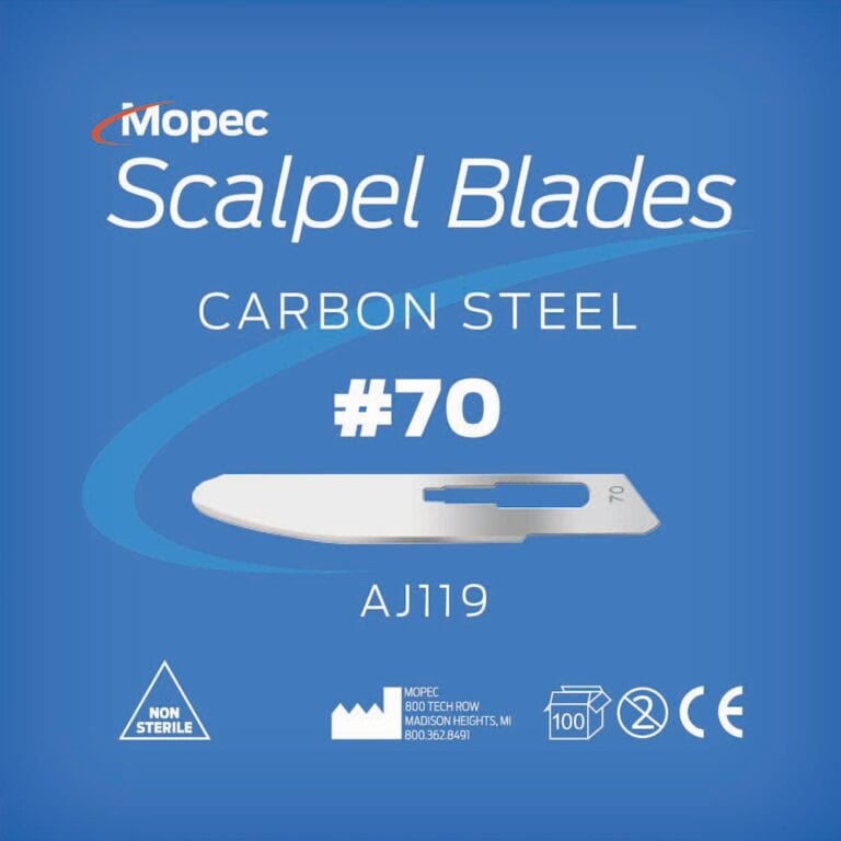#70 Scalpel Blades, Non-Sterile, Standard Grade, 100 Pack - AJ119