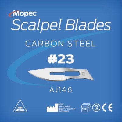 #23 Scalpel Blades, Non-Sterile, Standard Grade, 100 Pack - AJ146