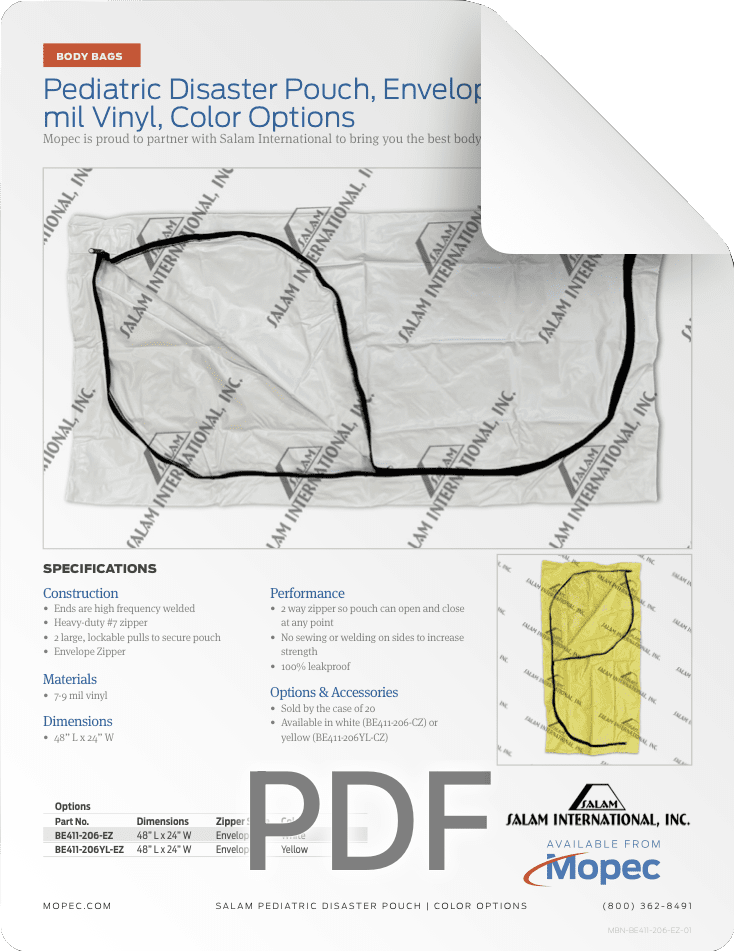 Mopec Salam BE411-206-CZ Spec Sheet