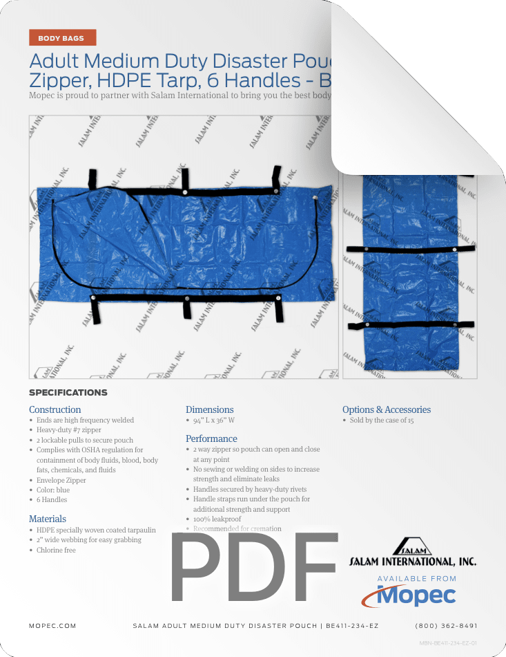 Mopec Salam BE411-234-EZ Spec Sheet