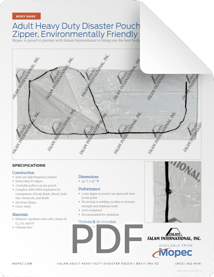Mopec Salam BE411-384-EZ Spec Sheet