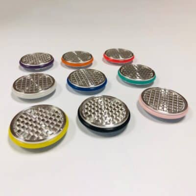 Circular Specimen Chucks for CRYOSTAR Cryostats, Available in Multiple Sizes and Colors