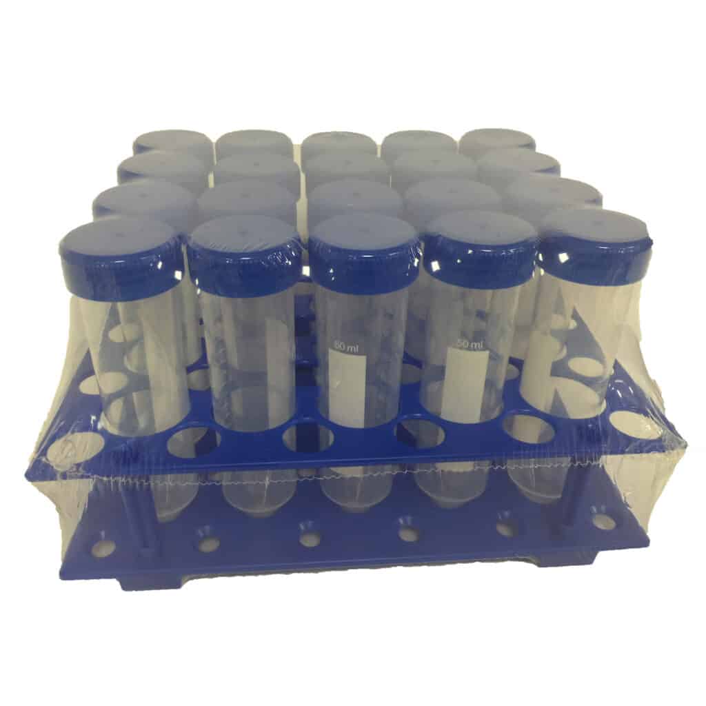 Centrifuge Tubes, Conical Bottom, 50 ml, Sterile, 20/Rack, 25 Racks