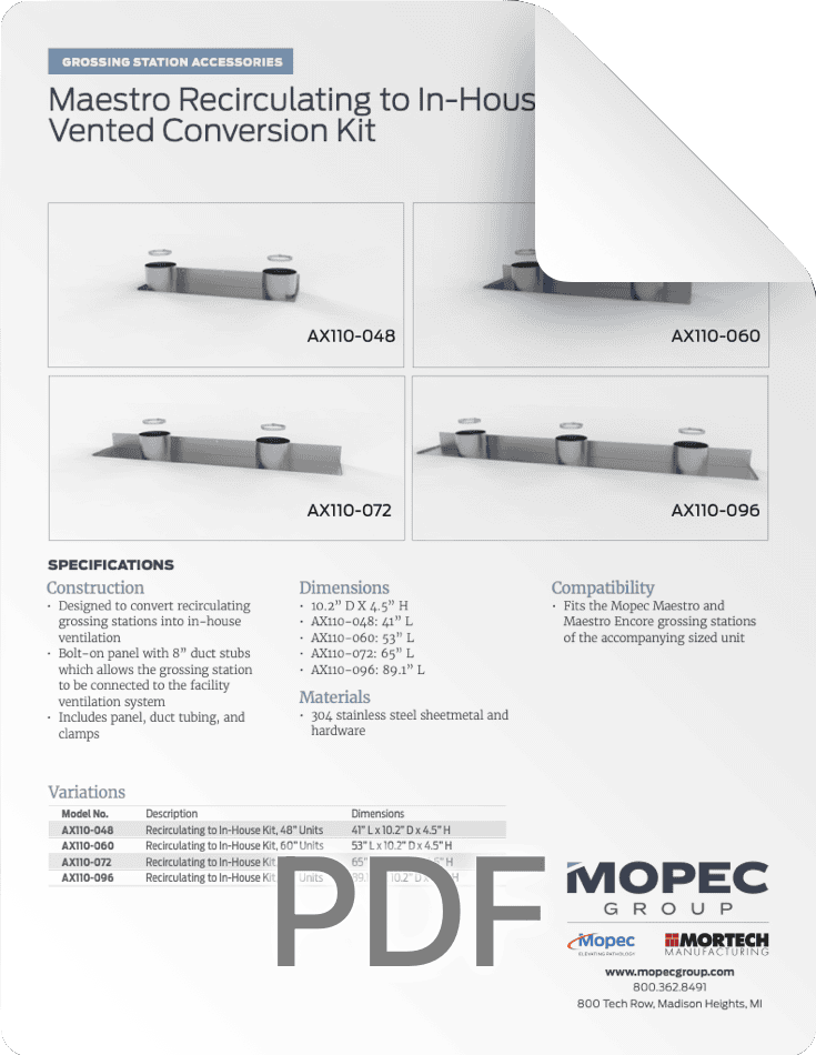 AX110 Spec Sheet