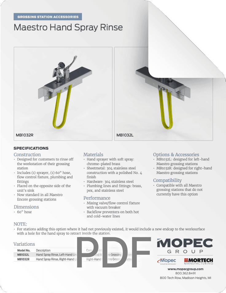 MB1032 Spec Sheet