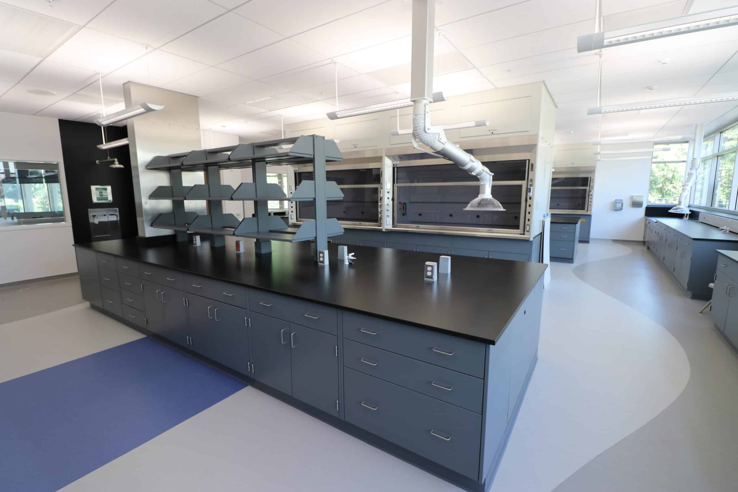 Mopec Painted Steel Casework in a blue finish