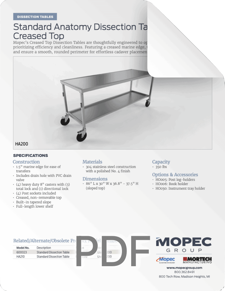 HA200 HA210 Spec Sheet