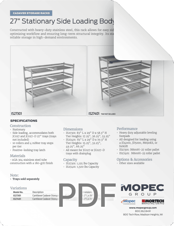 IS27 Racks Spec Sheet