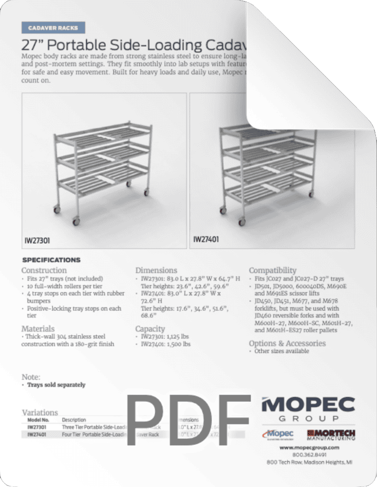 IW27 Racks Spec Sheet