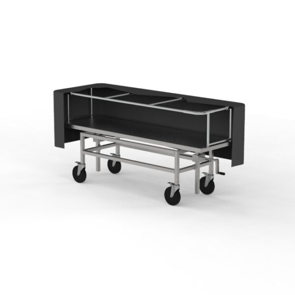 Covered Cadaver Carrier with Hand Crank - 600039-C