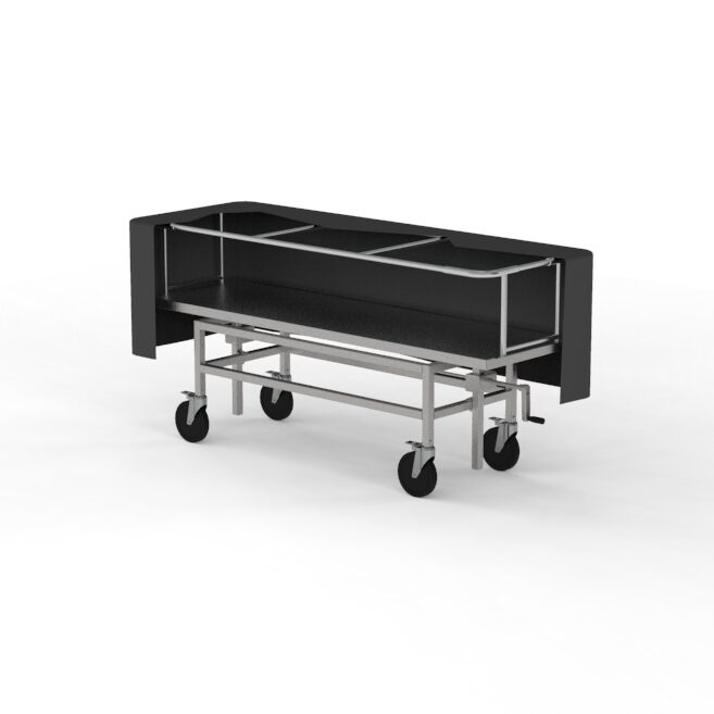 Covered Cadaver Carrier with Hand Crank - 600039-C