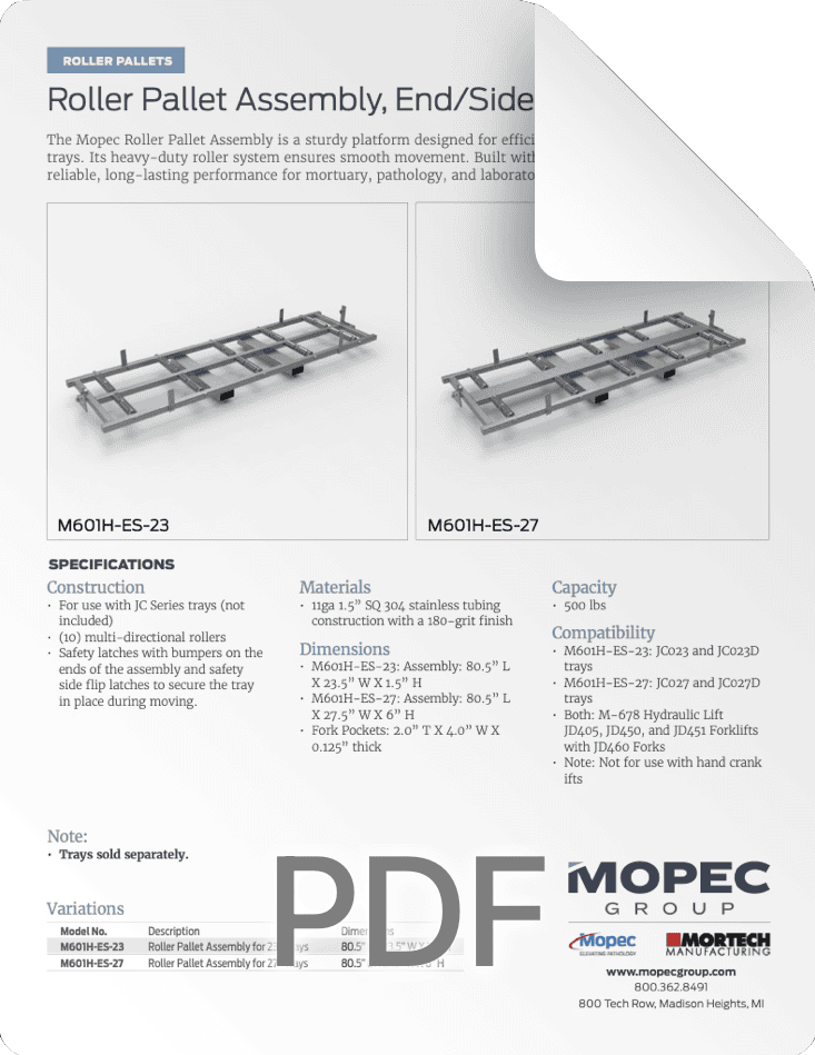M601H-ES-23-27 Spec Sheet