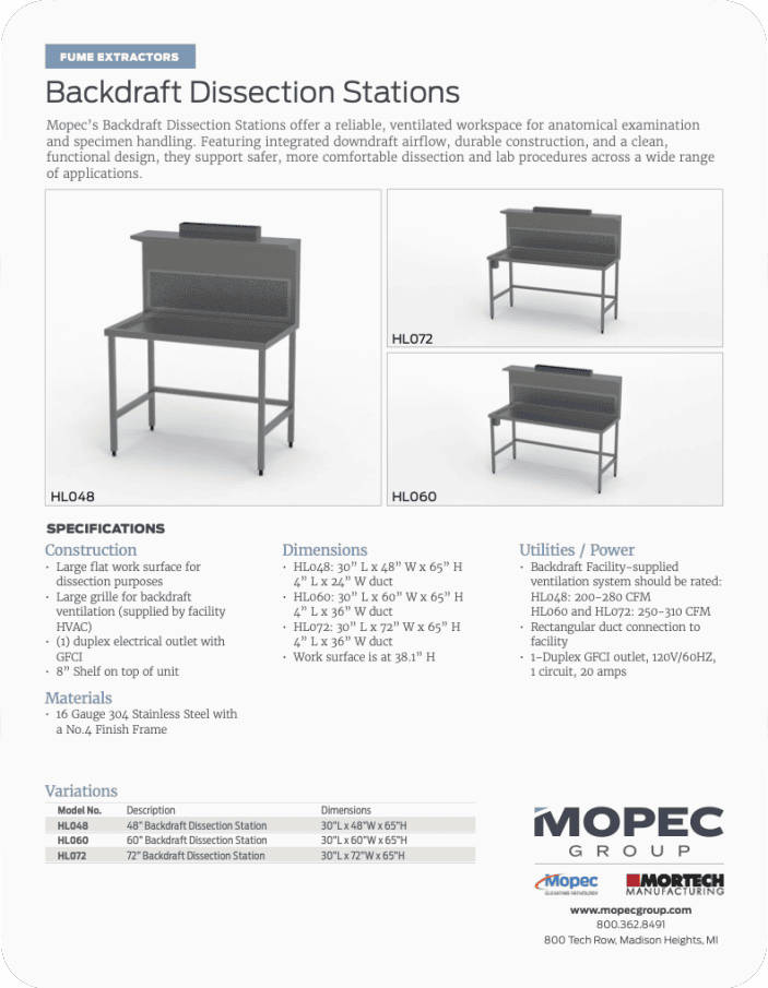 HL Series Spec Sheet
