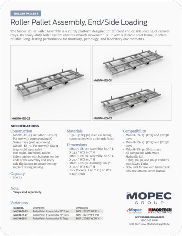 M601H-ES-23-27 Spec Sheet