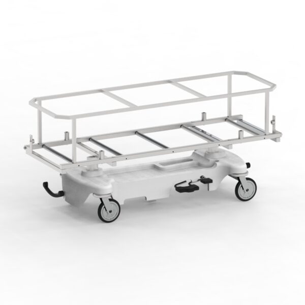 Hydraulic Covered Cadaver Carrier with Rollers - 600040-H