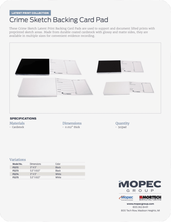 Spec Sheet