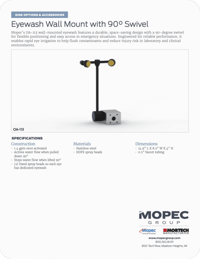 OA-113 Spec Sheet