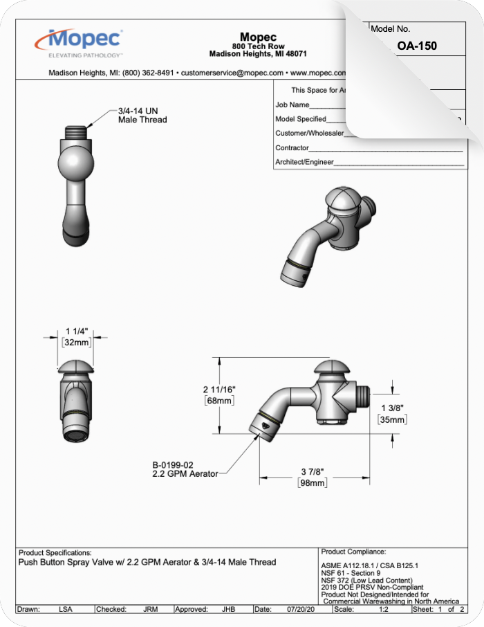 OA-150 Drawing