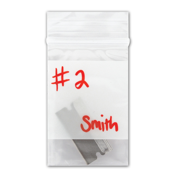Resealable Write-On Plastic Evidence Bags