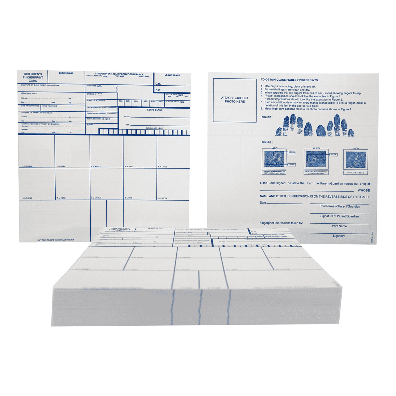 Children Fingerprint Record Cards