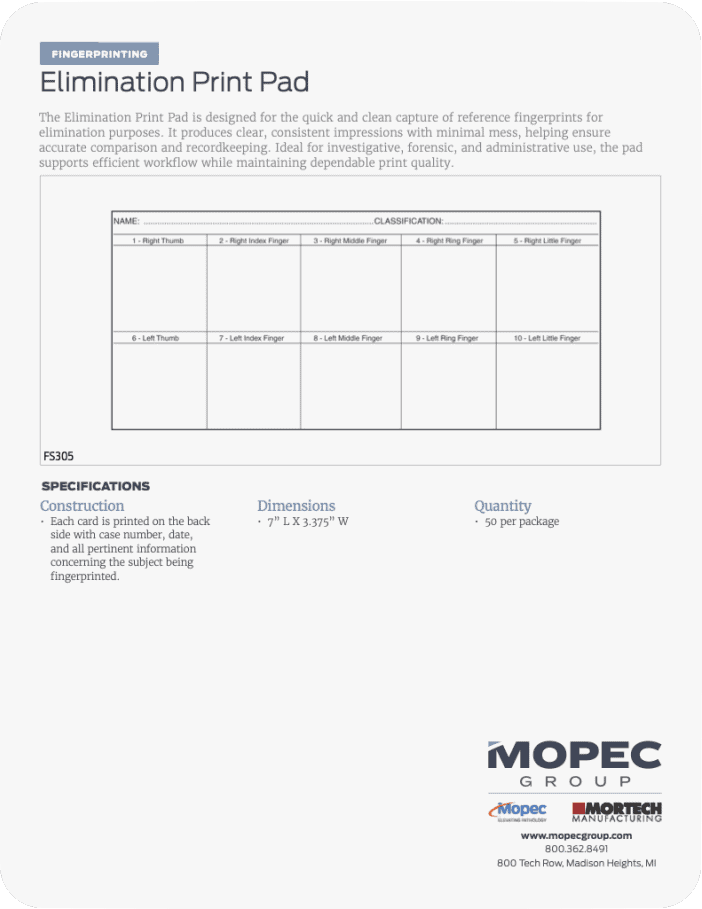 Spec Sheet