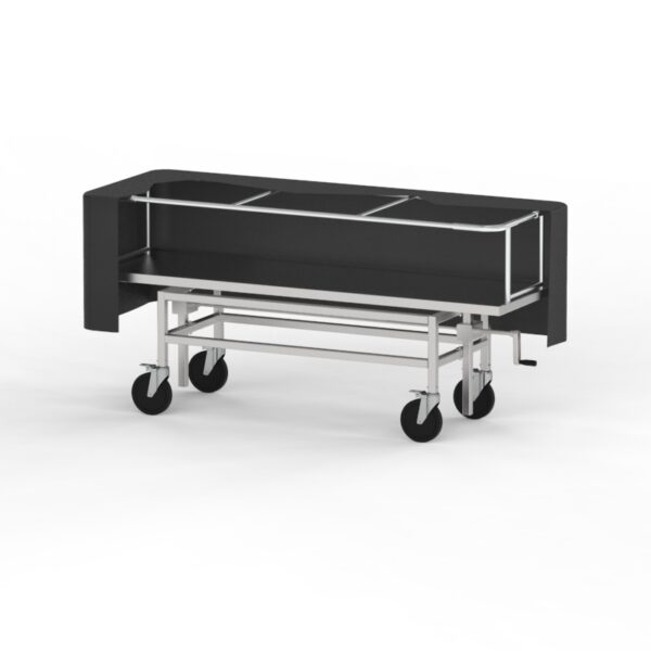 Covered Cadaver Carrier with Hand Crank - 600039-C