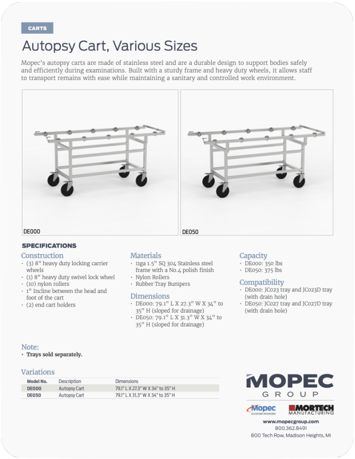 DE000-500 Spec Sheet