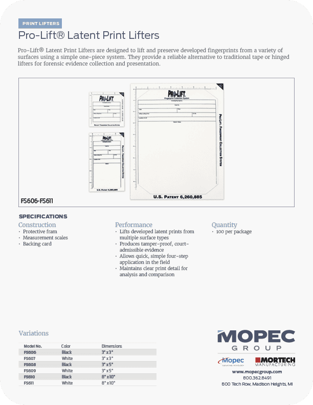 Spec Sheet